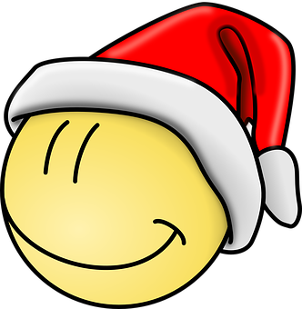 Smiling Emojiwith Santa Hat PNG