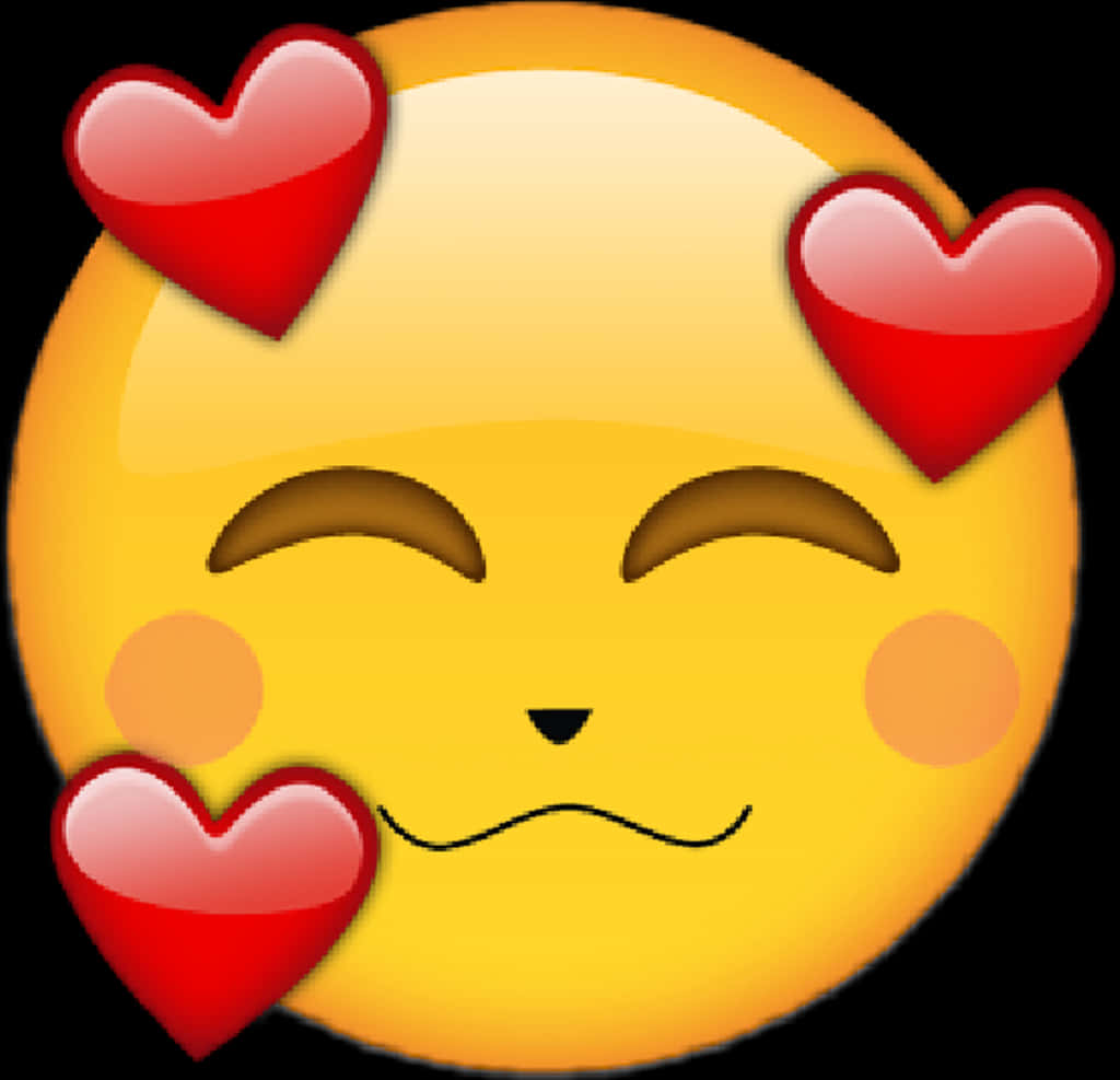 Smiling Face Hearts Emoji PNG