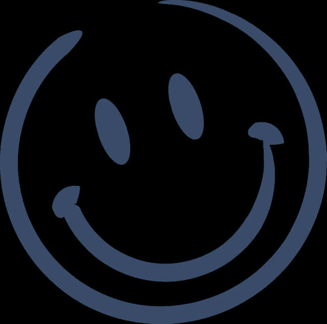 Smiling Face Icon Dark Background PNG