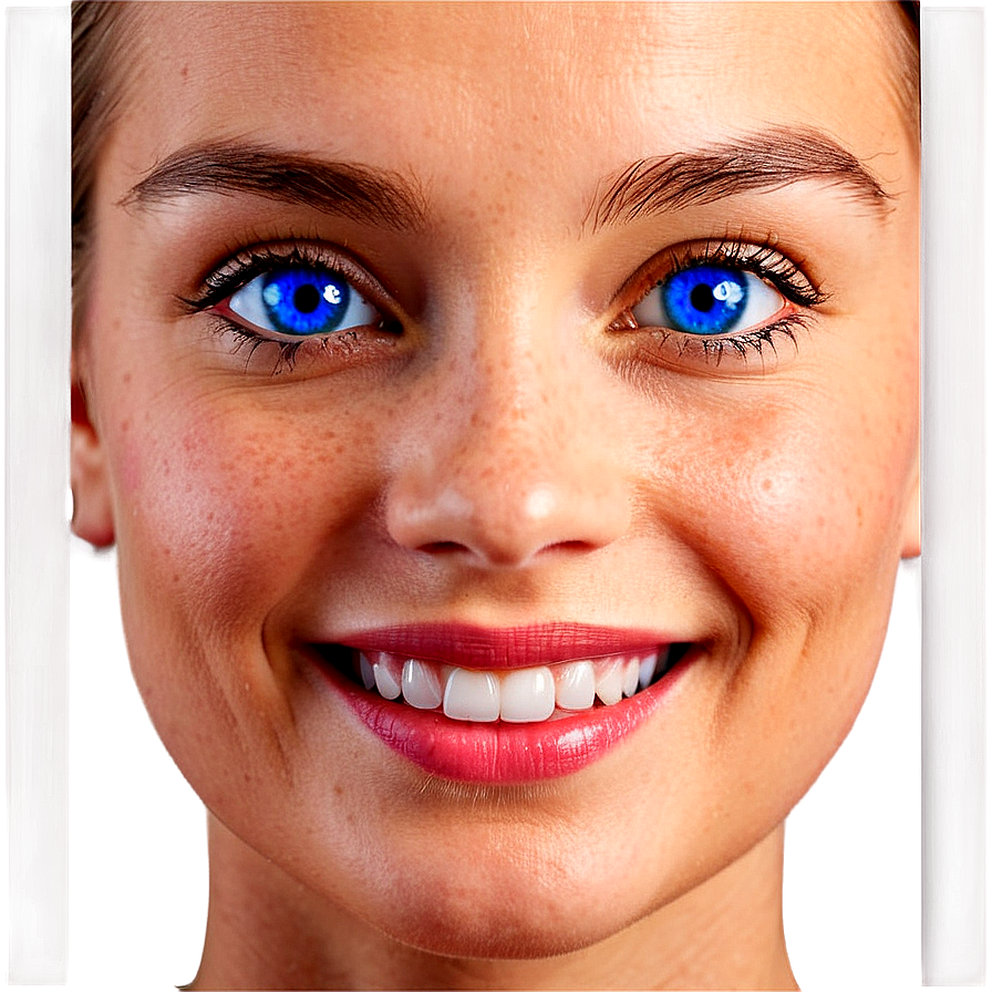 Smiling Face With Blue Eyes Png 58 PNG