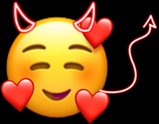 Smiling Face With Horns Emoji PNG