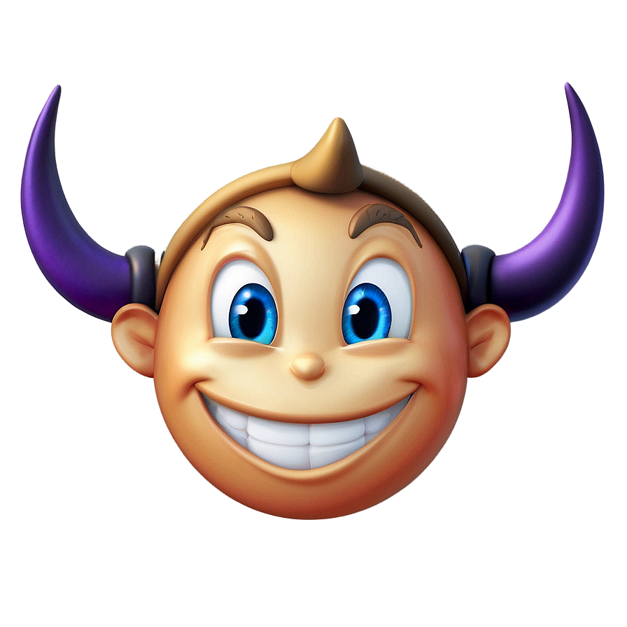 Download Smiling Face With Horns Emoji Png Imt | Wallpapers.com