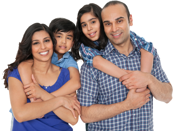 Smiling Family Portrait PNG