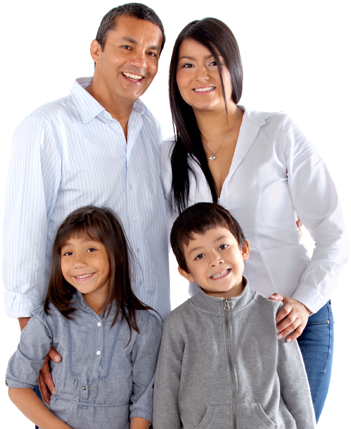 Smiling Family Portrait PNG