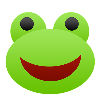 Smiling Frog Emoji Graphic PNG