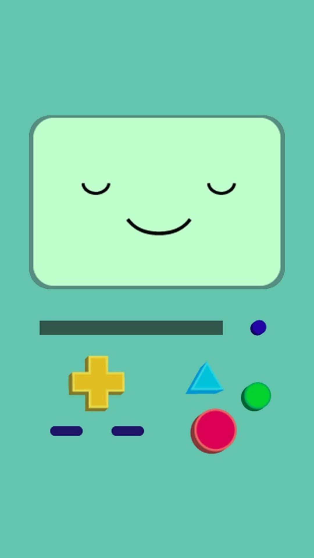 Smiling Greeni Phone Game Controller Design Wallpaper