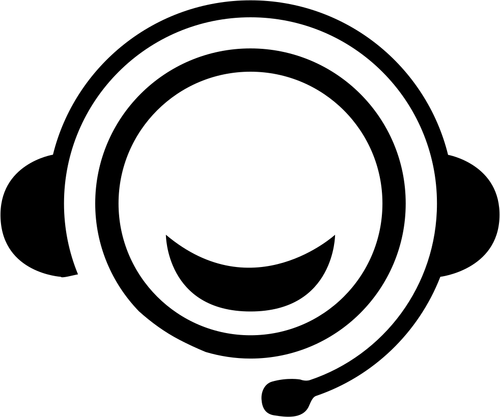 Smiling Headset Icon PNG