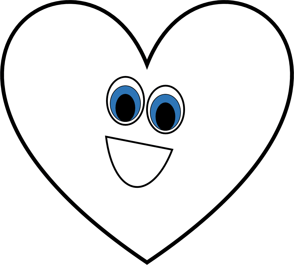 smiling heart clipart