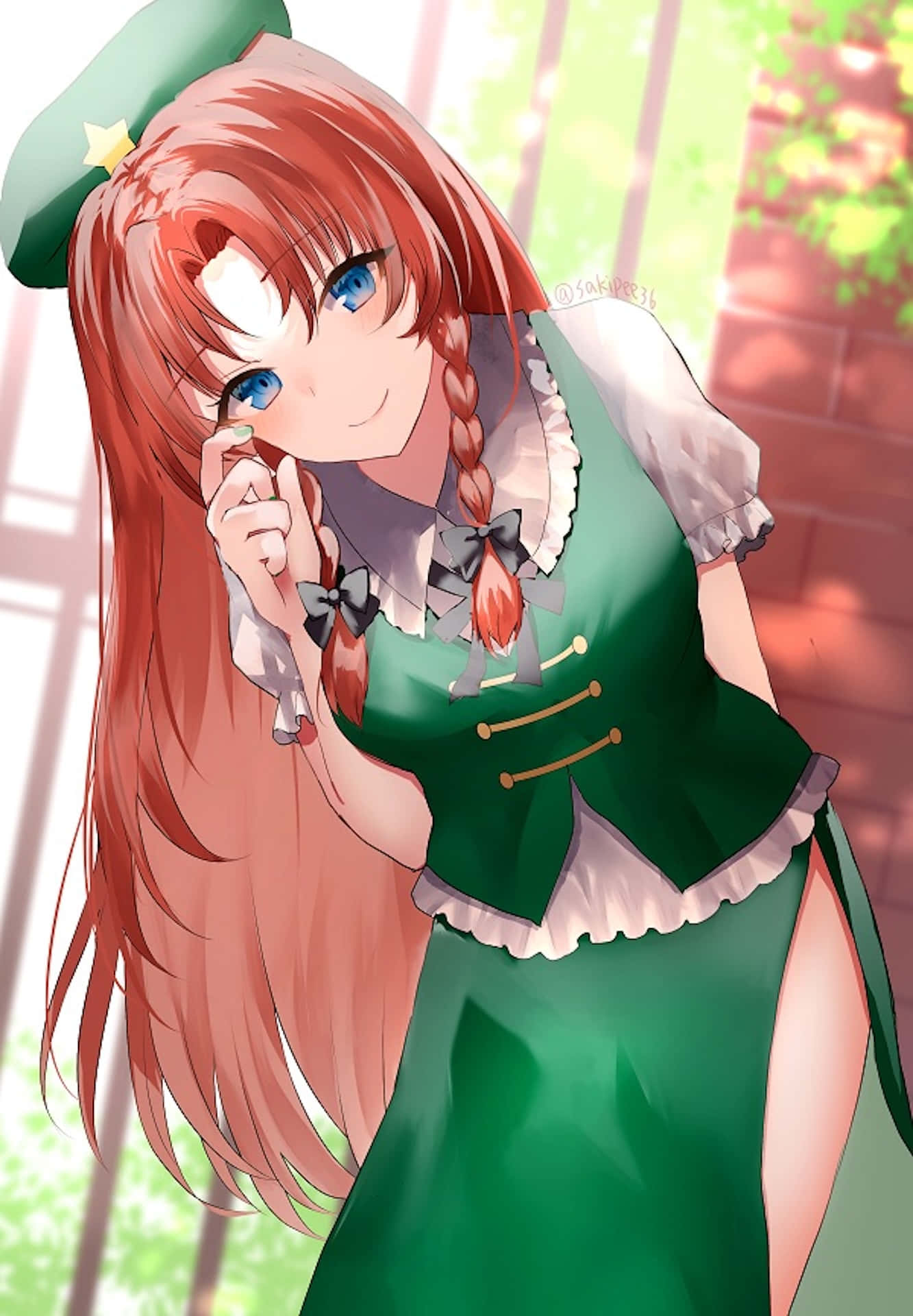 Smiling Hong Meiling Anime Art Wallpaper