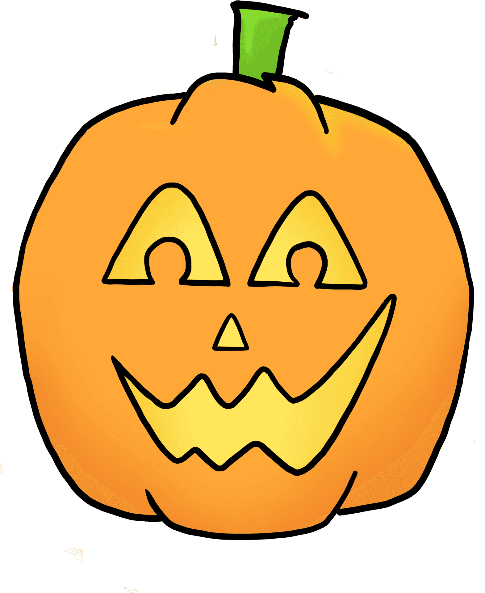 Smiling Jack O Lantern Cartoon PNG