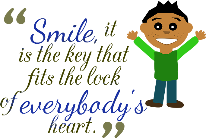 Smiling Keyto Hearts Motivational Quote PNG