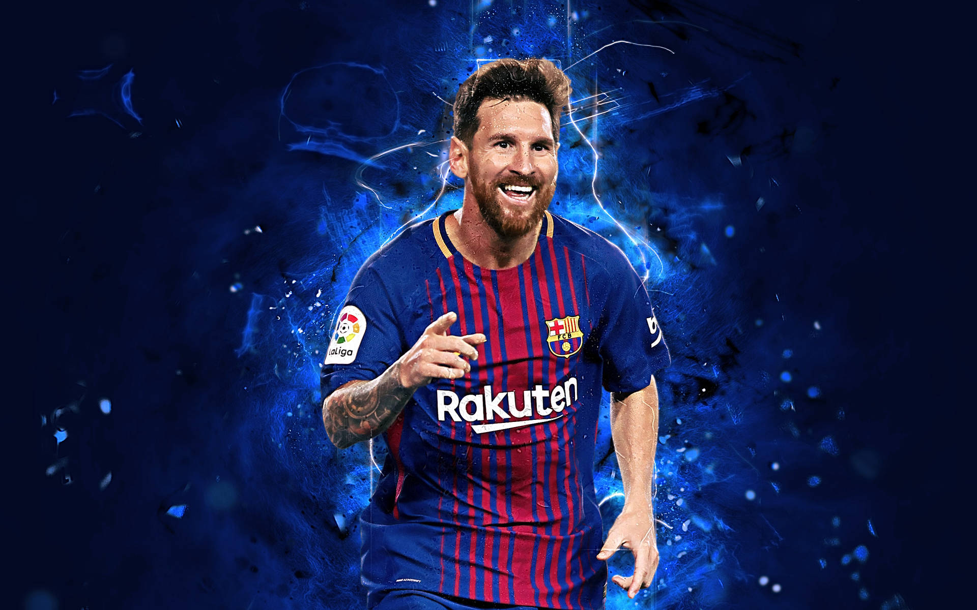 Smiling Lionel Messi 2020 Wallpaper