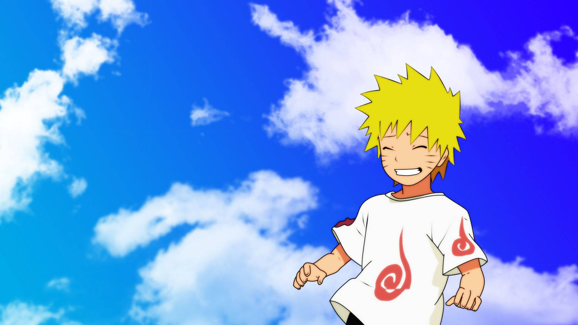 Little Naruto with a big smile wallpaper.