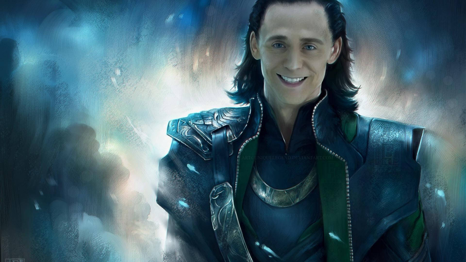 Smiling Loki Pastel Artwork