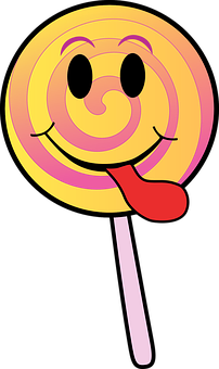 Smiling Lollipop Cartoon PNG