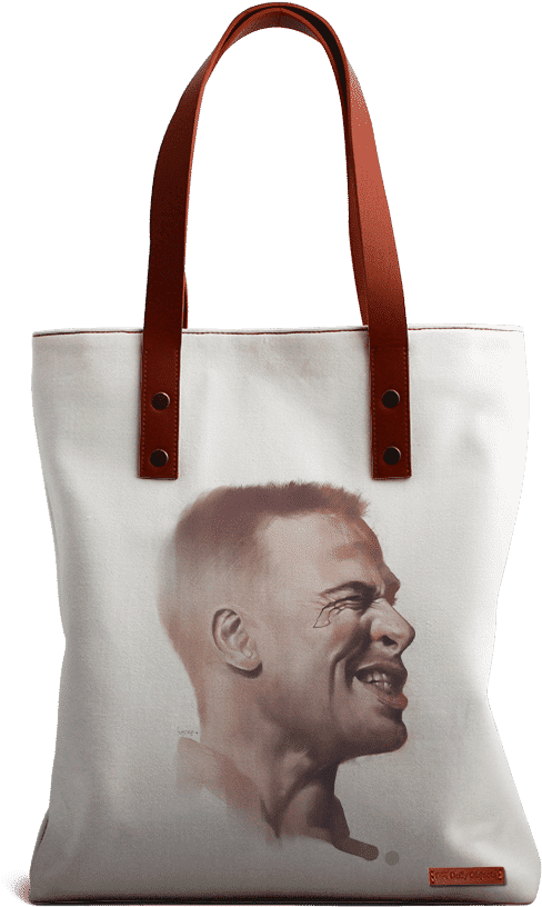 Smiling Man Tote Bag PNG