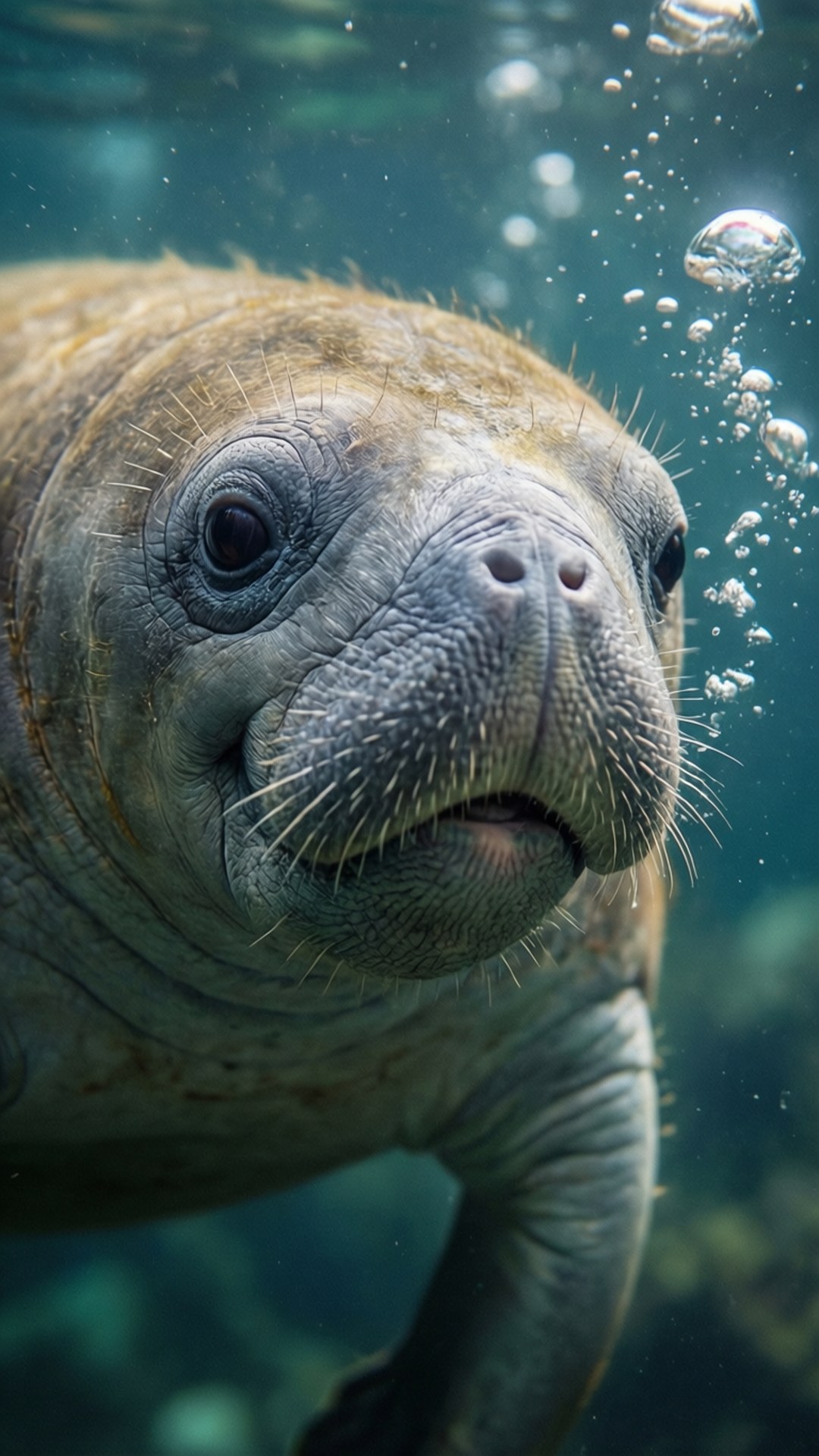 Leende Manatee Bakgrundsbilder