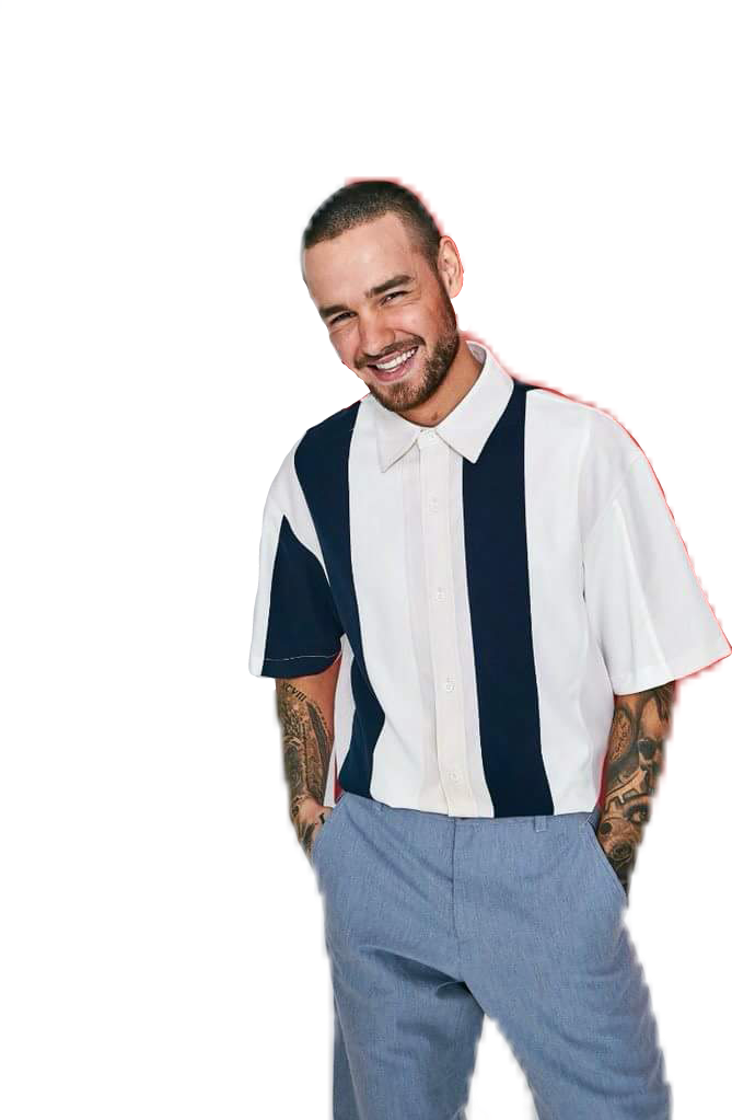 Smiling Manin Blue Pantsand White Shirt PNG