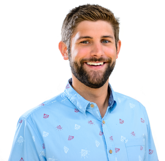 Smiling Manin Blue Shirt PNG