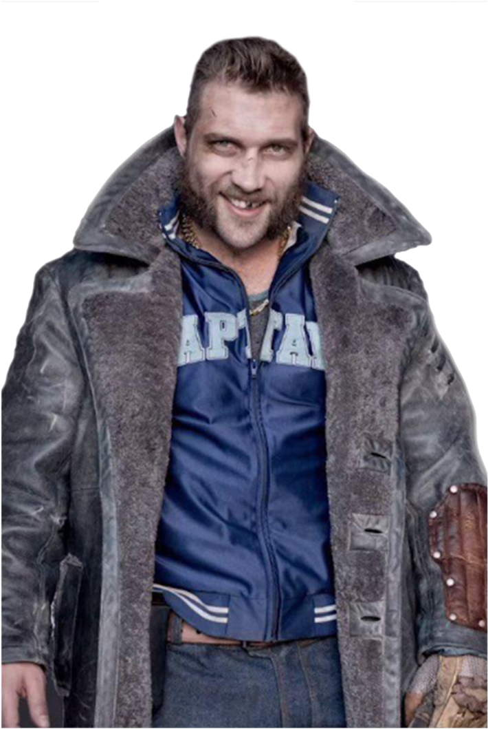 Smiling Manin Leather Jacket PNG