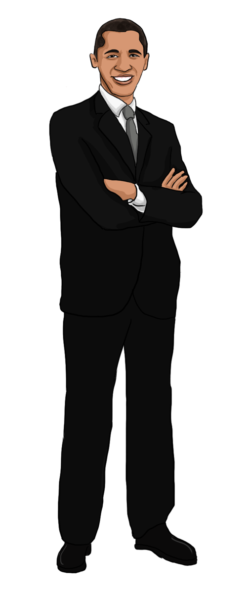 Smiling Manin Suit Cartoon PNG