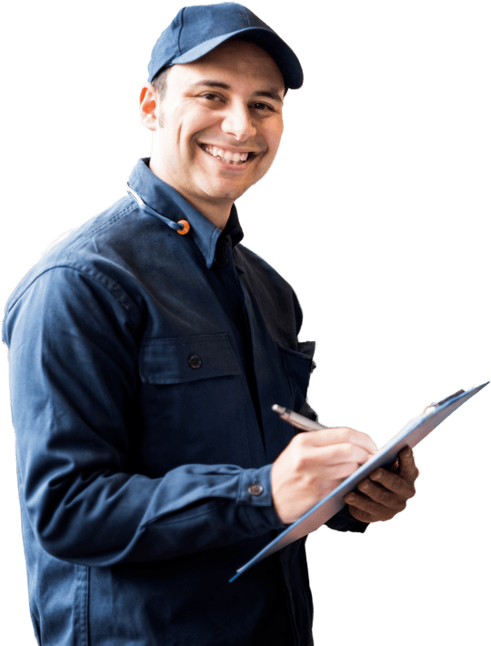Smiling Mechanic Clipboard PNG