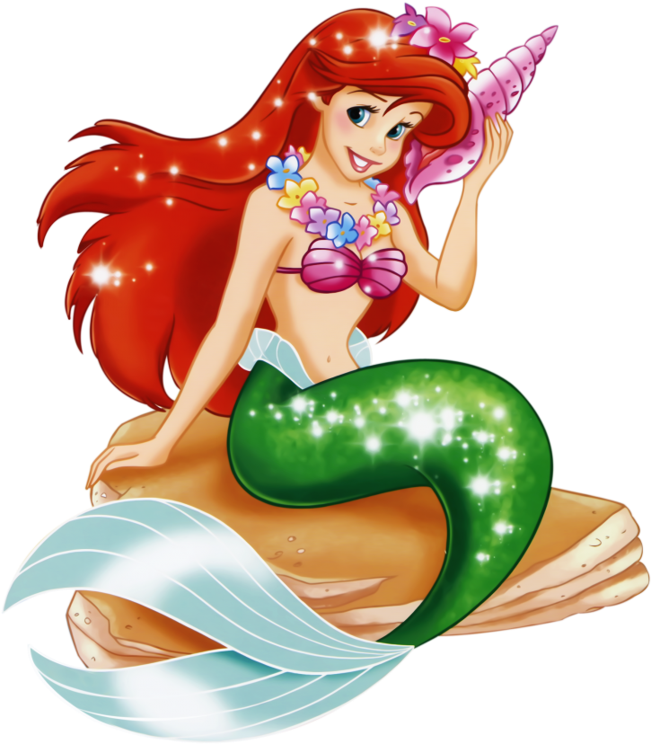 Smiling Mermaidwith Red Hair Clipart PNG