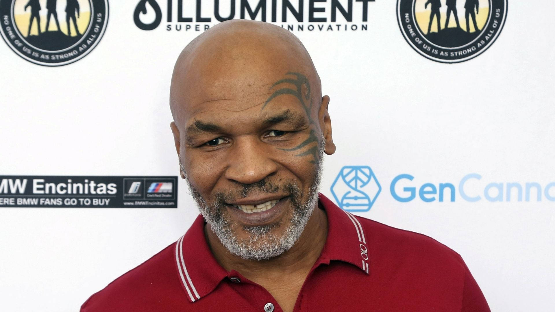 Smiling Mike Tyson