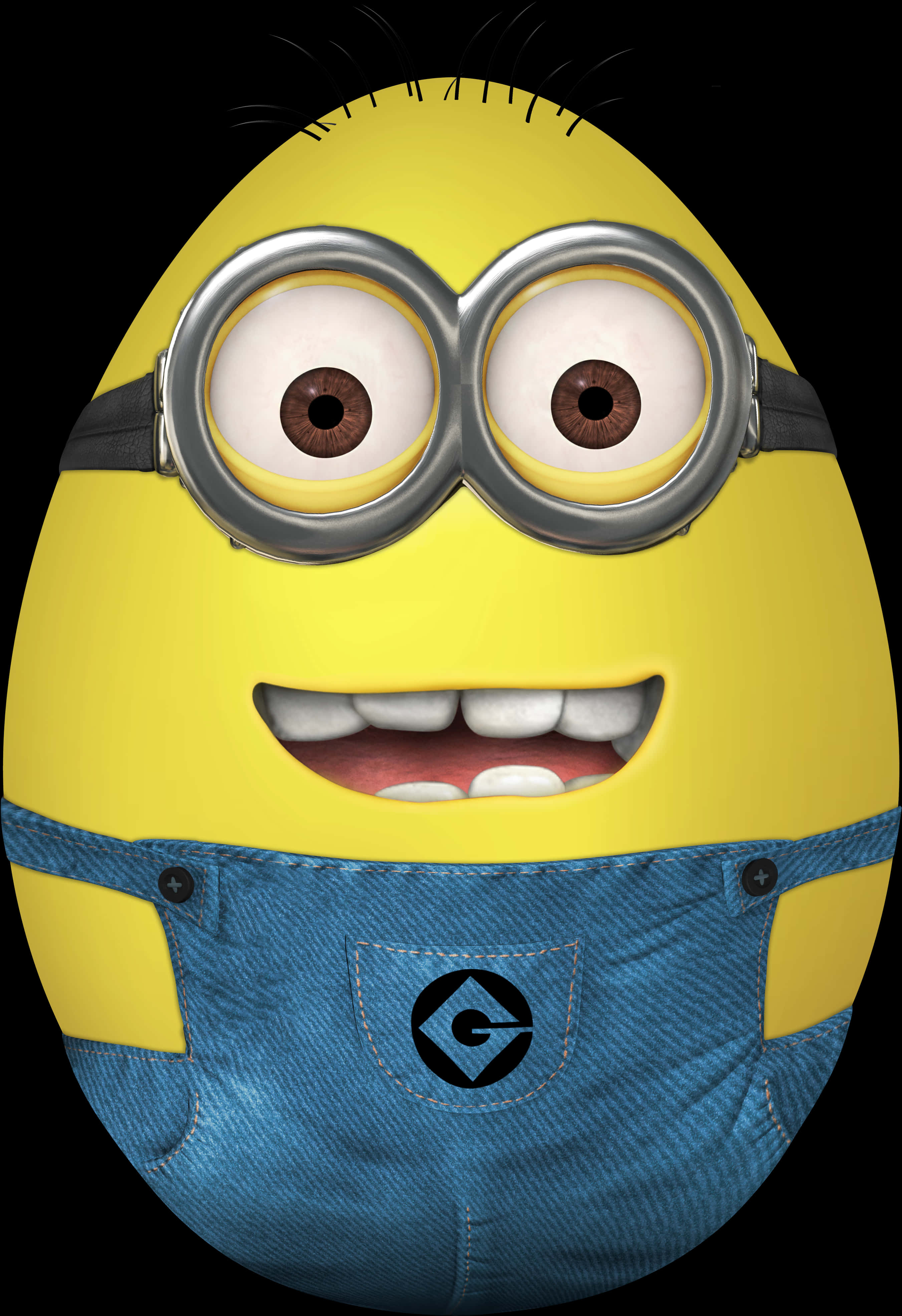 Smiling Minion Character PNG