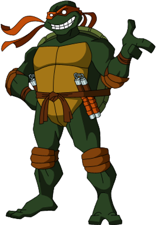 Download Smiling Ninja Turtle Character Art | Wallpapers.com