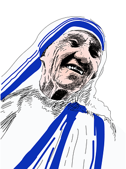 Smiling Nun Illustration PNG