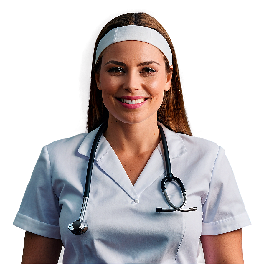 Smiling Nurse Character Png 05242024 PNG