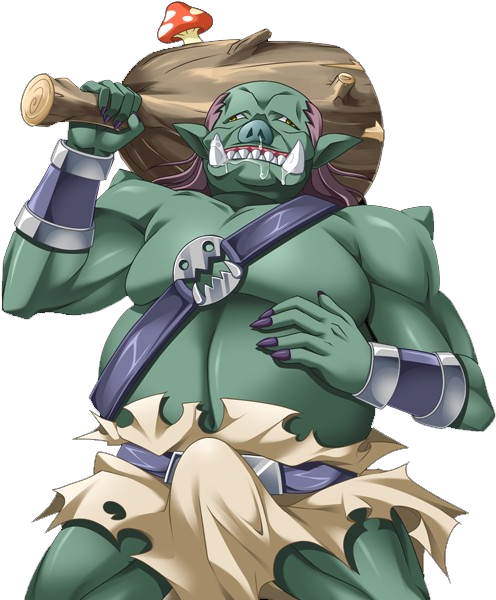 Smiling Orc Warrior PNG