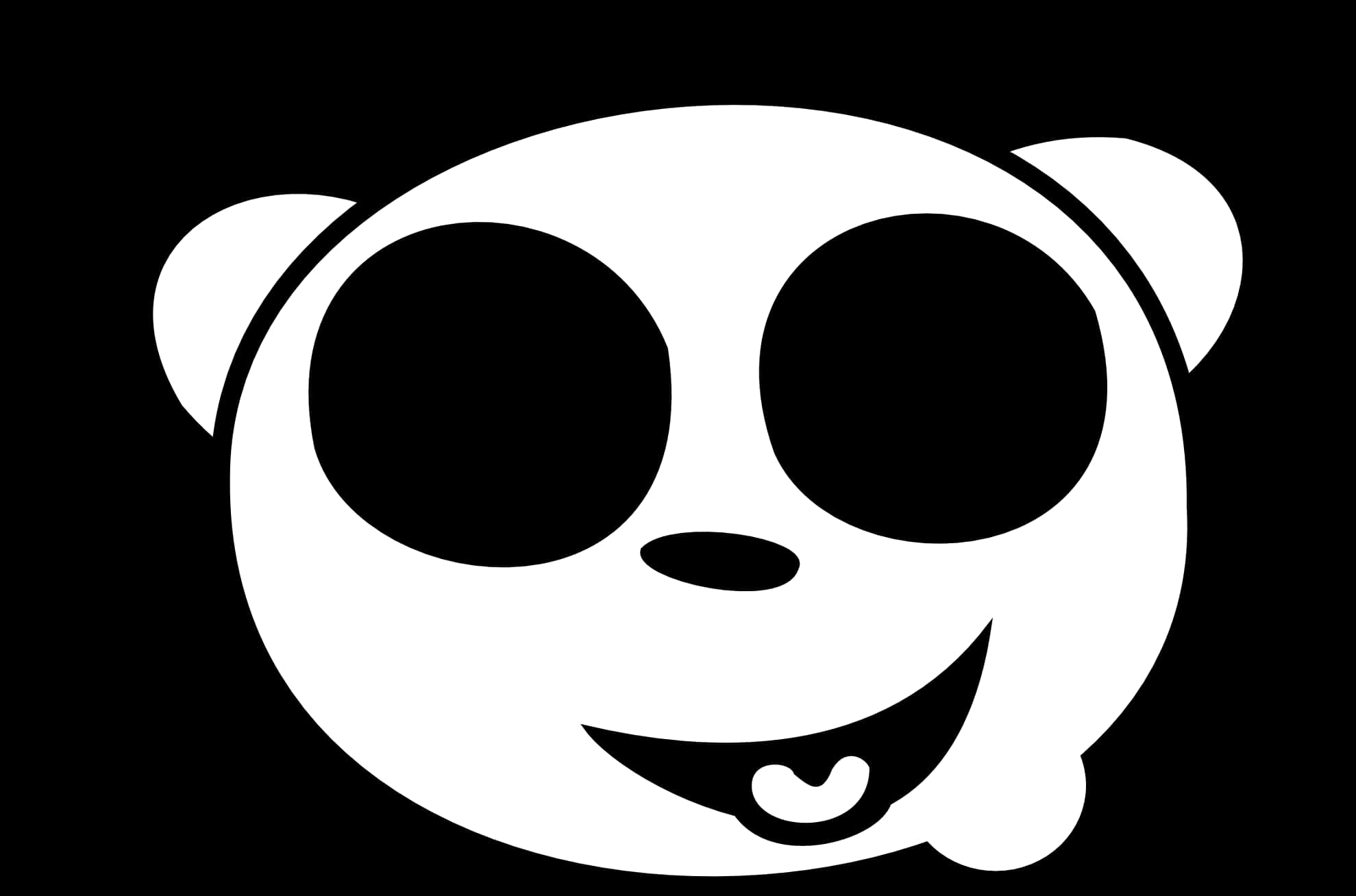 Smiling Panda Graphic PNG