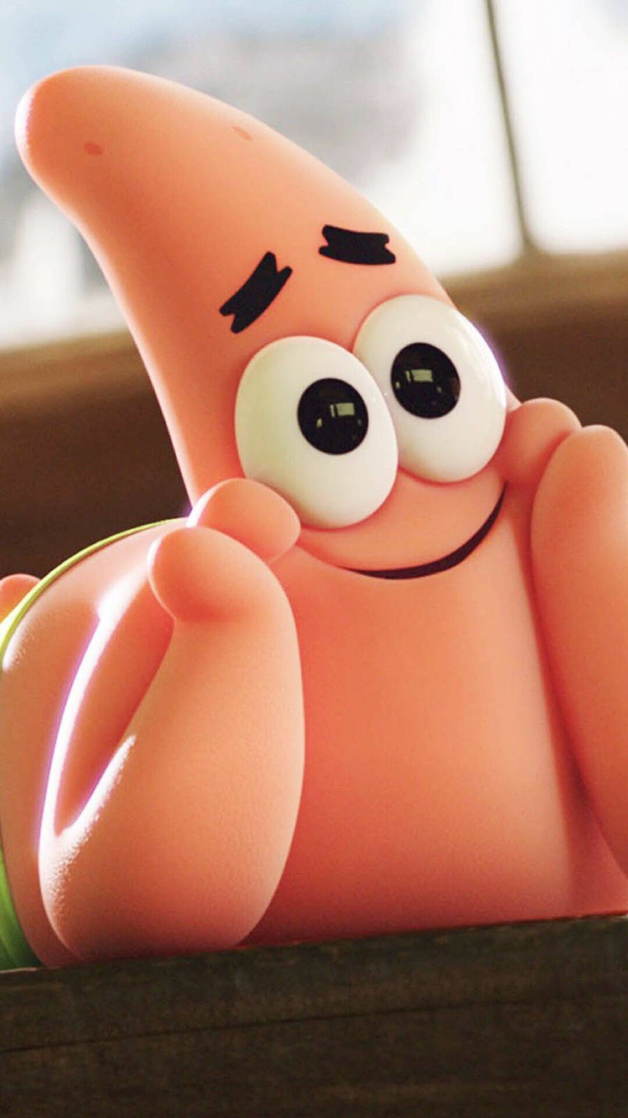 Smiling Patrick Cartoon Iphone Background