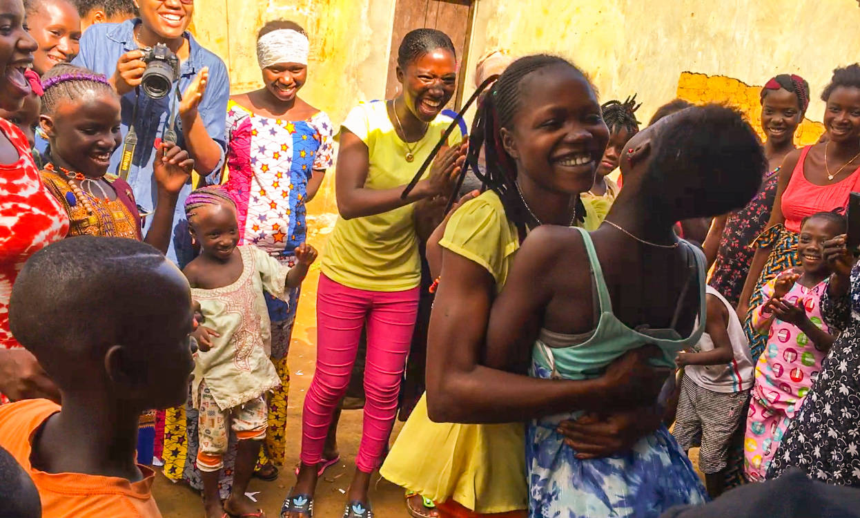 Smiling People Of Benin Background