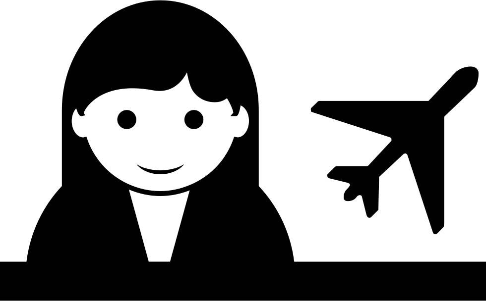 Smiling Person Airplane Silhouette PNG