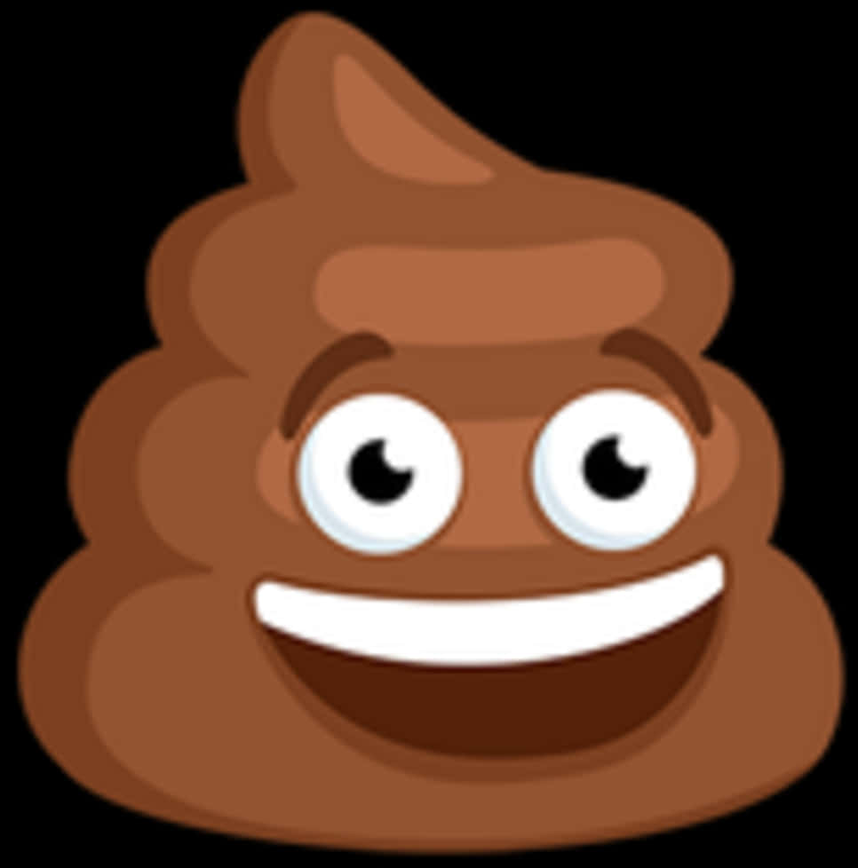 Smiling Poop Emoji Graphic PNG
