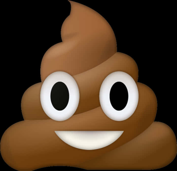 Smiling Poop Emoji Graphic PNG