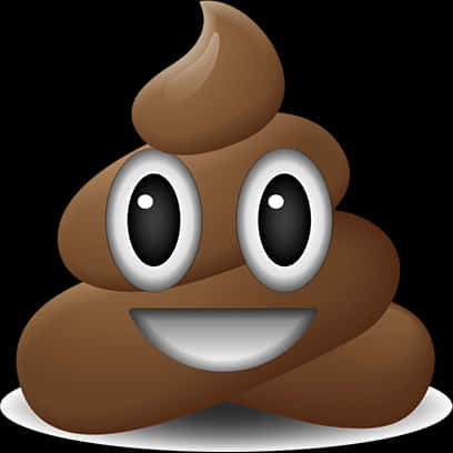 Smiling Poop Emoji Illustration PNG