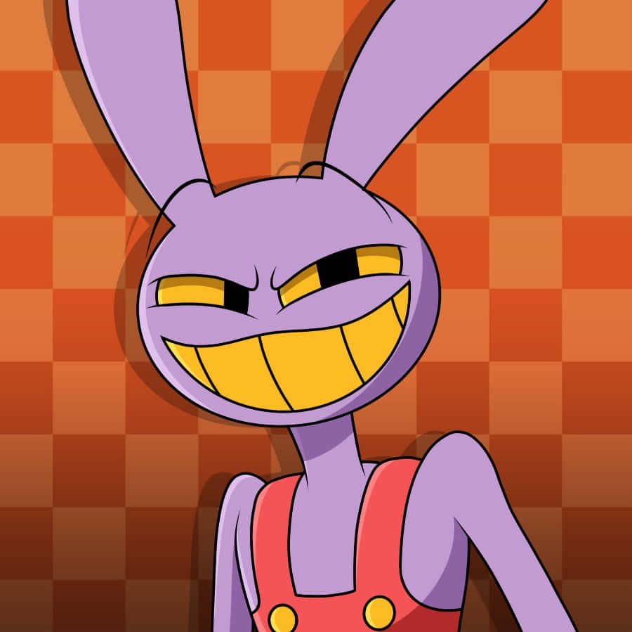 Smiling Purple Bunny Cartoon Character Wallpaper