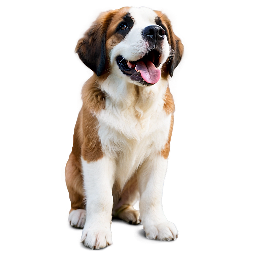 Smiling Saint Bernard Dog Png Aat PNG