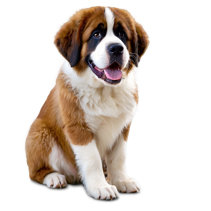 Smiling Saint Bernard Dog Png Ubq16 PNG