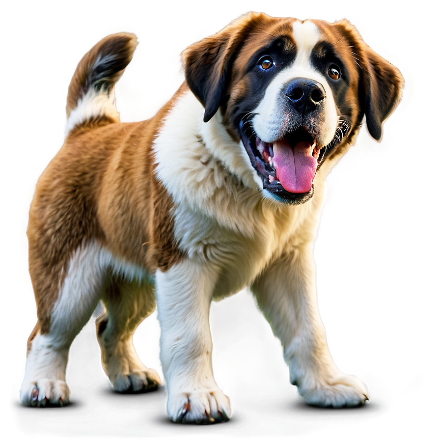 Smiling Saint Bernard Dog Png Usm96 PNG