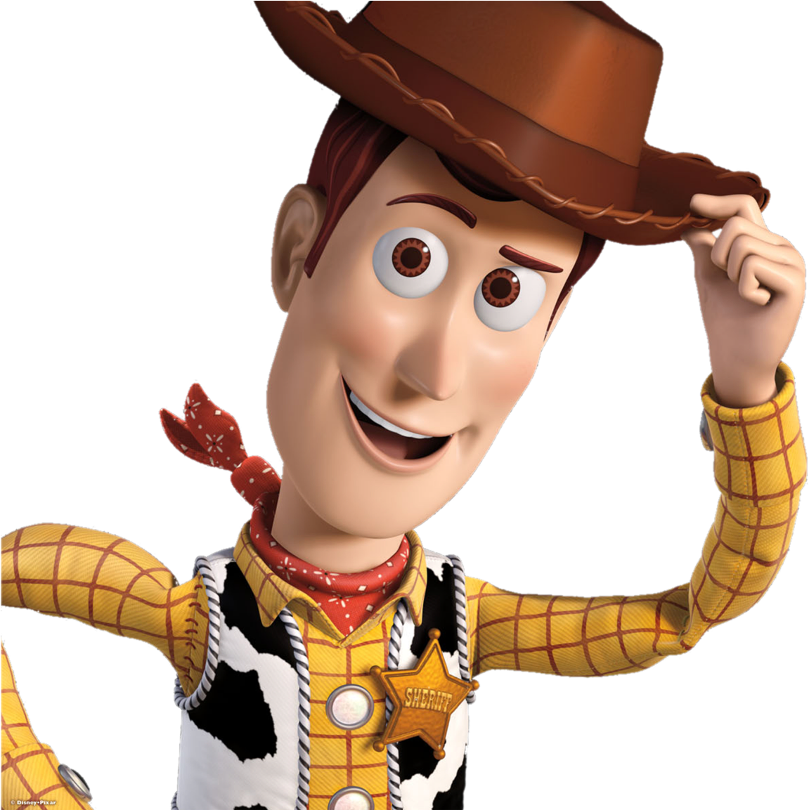 Smiling Sheriff Woody Portrait PNG