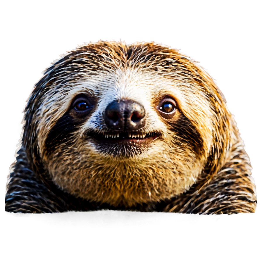 Smiling Sloth Png 06112024 PNG