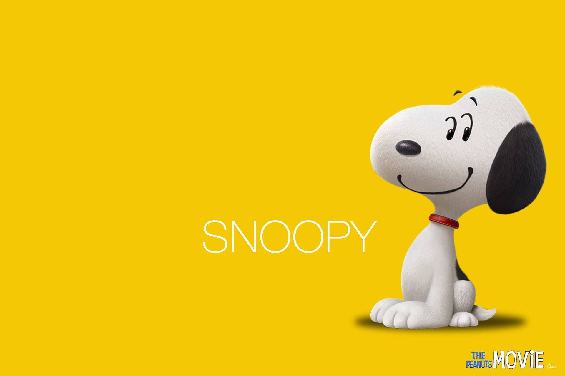 Smiling Snoopy On Yellow