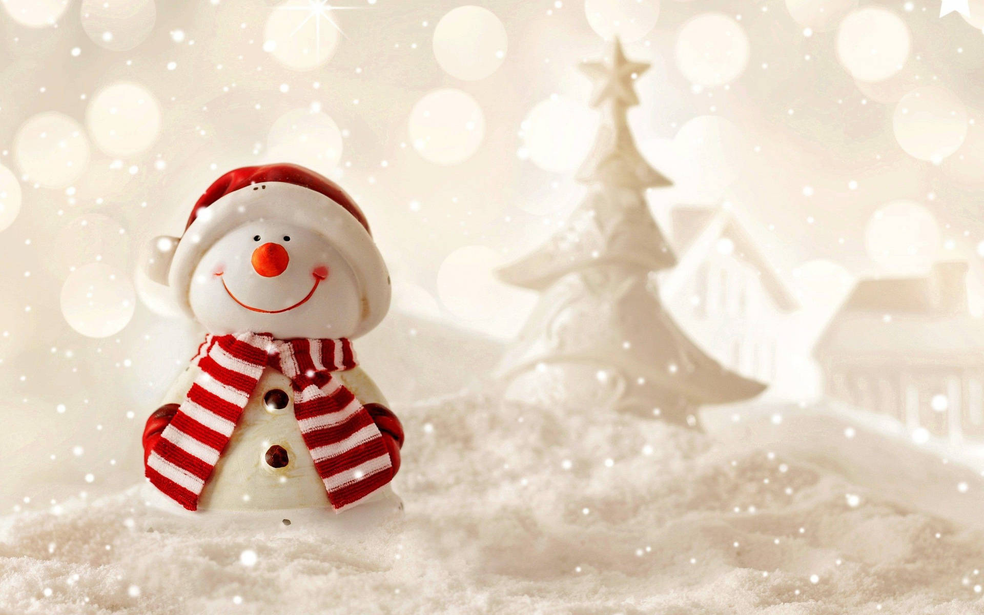 Smiling Snowman Christmas Desktop