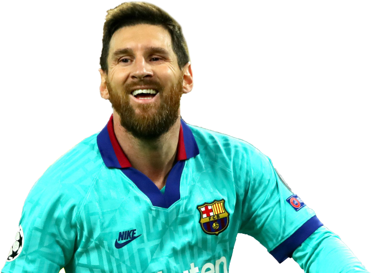 Smiling Soccer Star Messi PNG