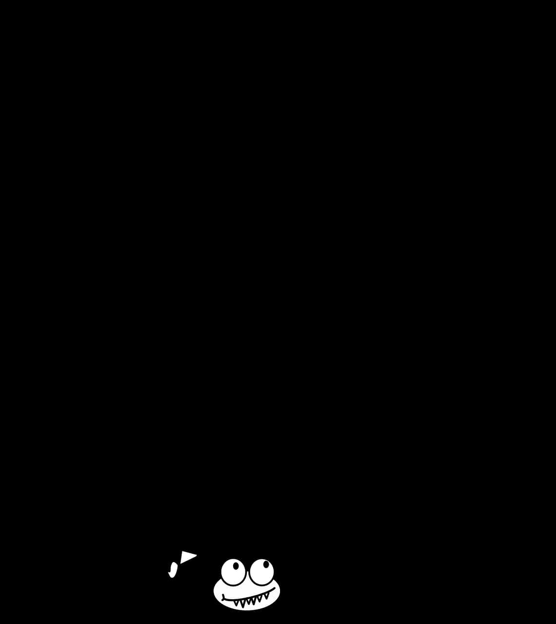 Smiling Spider Cartoonon Black Background PNG